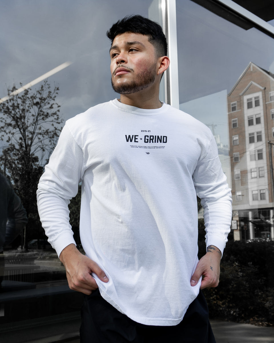 HOOPER MENTALITY Long Sleeve T-Shirt - White | Hooper Mentality