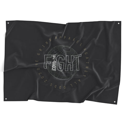 Fight COVID-19 Flag - Black